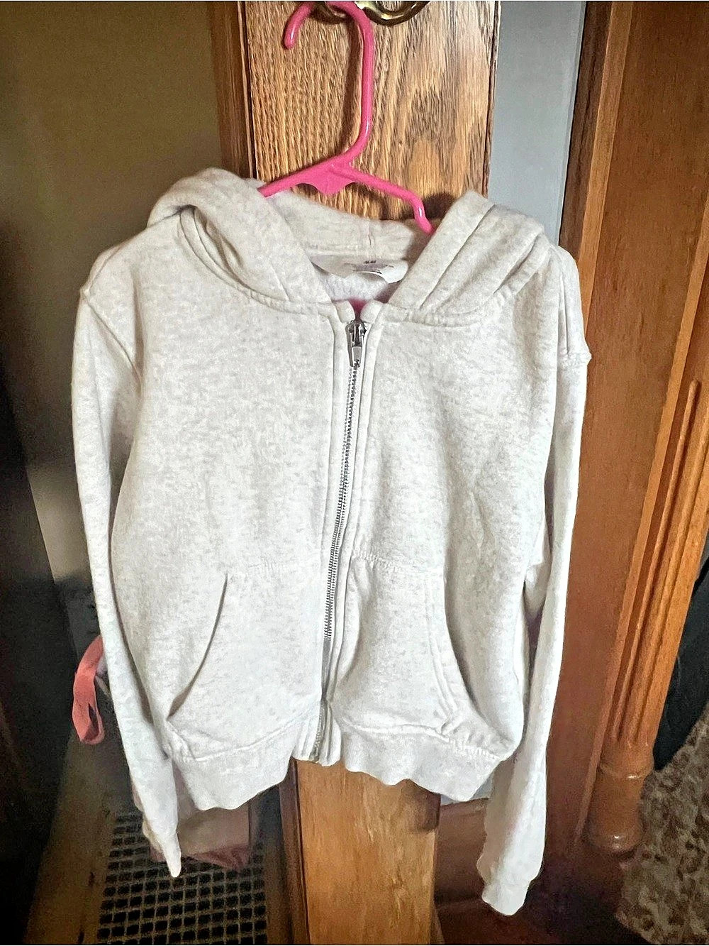 H&M Zip Hoodie in beige Girls 10-12Y